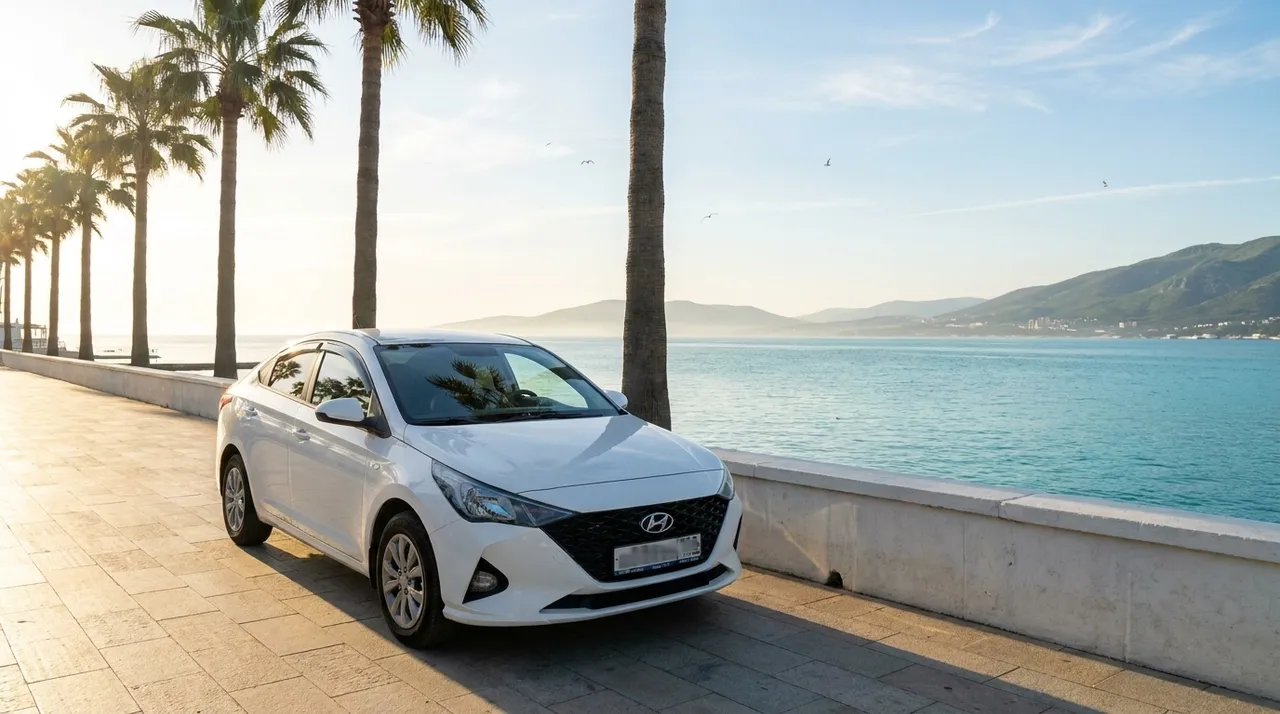 Аренда Hyundai Solaris (Белый) в Геленджике — Седан